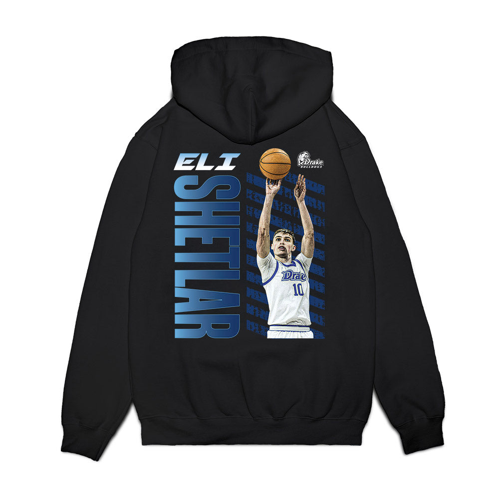 Drake - NCAA Mens Basketball : Eli Shetlar - Collage Premium Hooded Sweatshirt-1