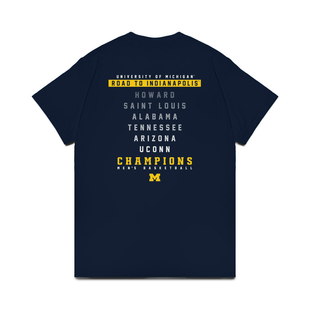 Michigan - NCAA Men's Basketball : Roster Comfort Colors T-Shirt-1