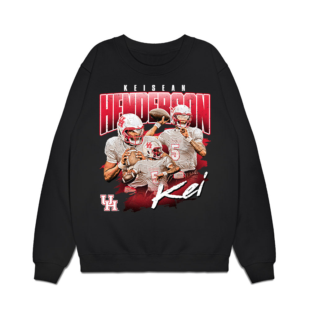 Houston - NCAA Football : Keisean Henderson - Collage Premium Crewneck Sweatshirt-0