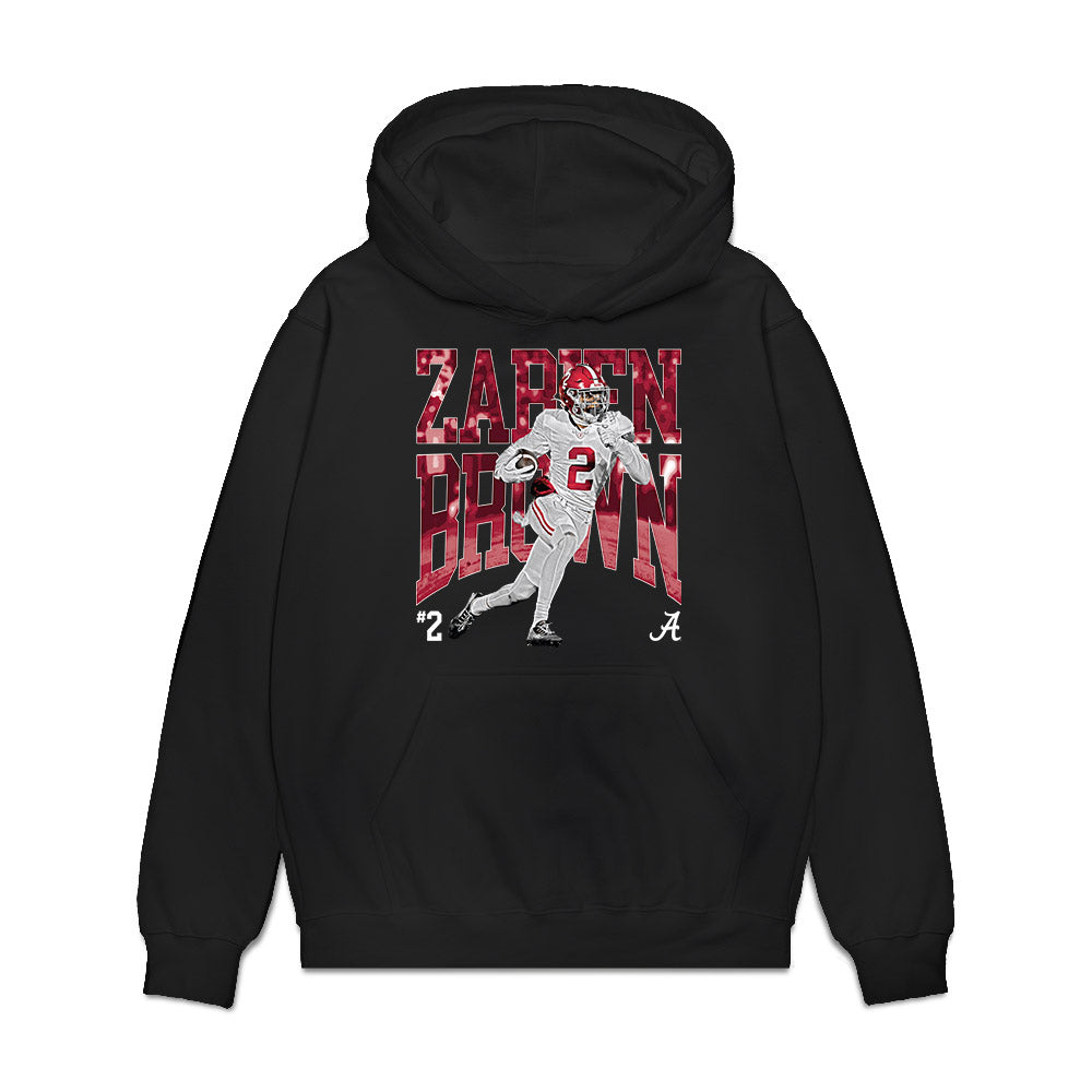 Alabama - NCAA Football : Zabien Brown - Collage Premium Hooded Sweatshirt-0