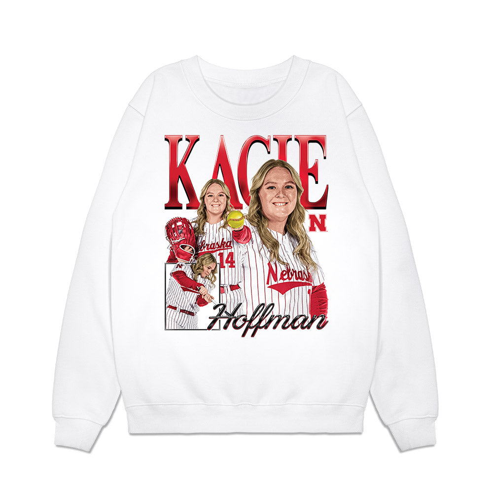 Nebraska - NCAA Softball : Kacie Hoffmann - Collage Premium Crewneck Sweatshirt-0