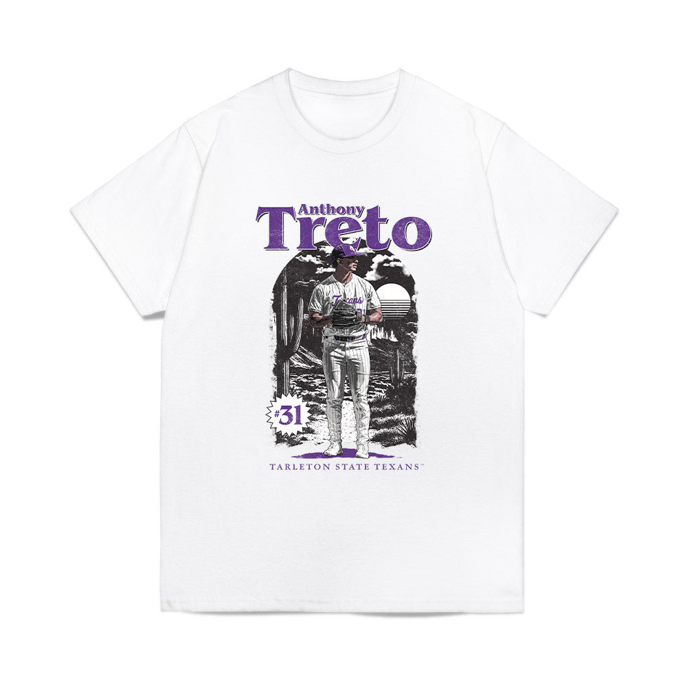 Tarleton State - NCAA Baseball : Anthony Treto - Collage Comfort Colors T-Shirt-0