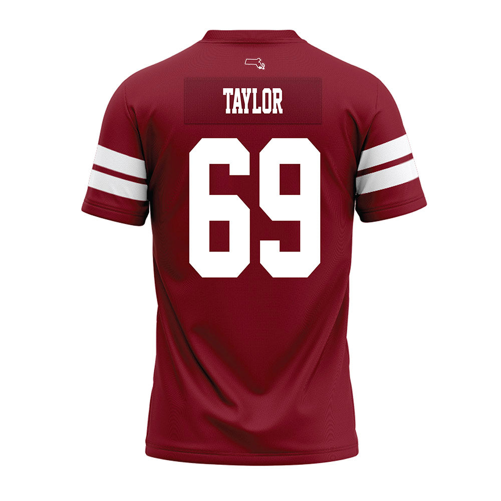 UMass - NCAA Football : Brock Taylor - 2026 Burgundy Premium Football Jersey-1