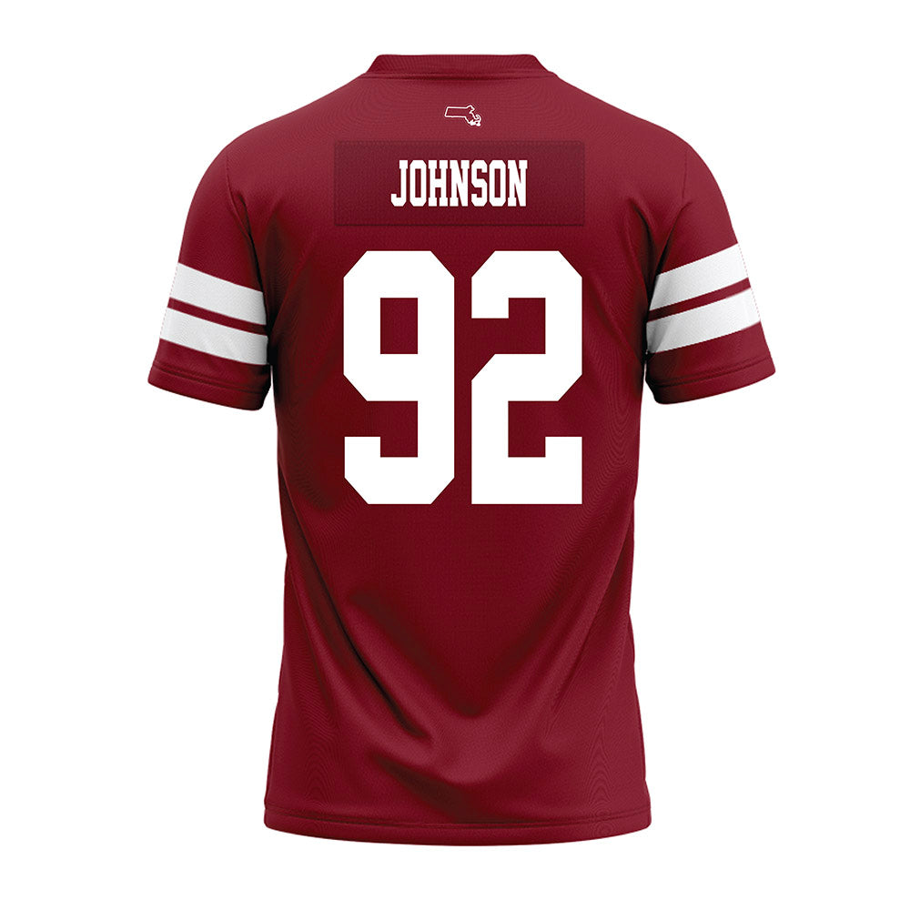 UMass - NCAA Football : Romando Johnson - 2026 Burgundy Premium Football Jersey-1