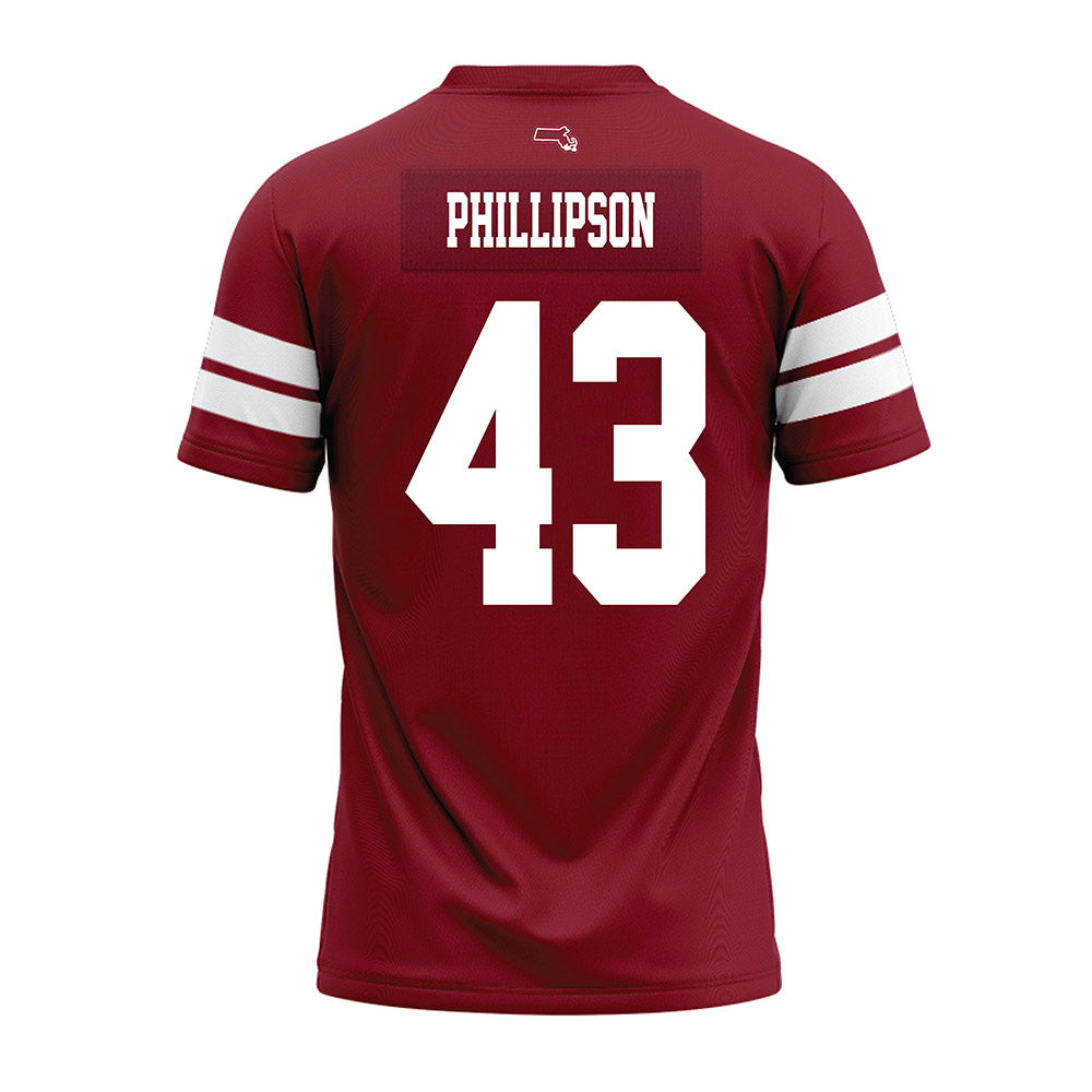 UMass - NCAA Football : Edward Phillipson - 2026 Burgundy Premium Football Jersey-1