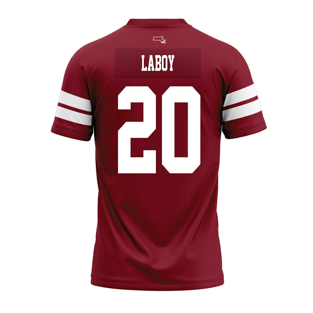 UMass - NCAA Football : Ricardo Laboy - 2026 Burgundy Premium Football Jersey-1