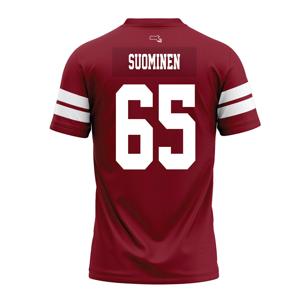 UMass - NCAA Football : Samu Suominen - 2026 Burgundy Premium Football Jersey-1