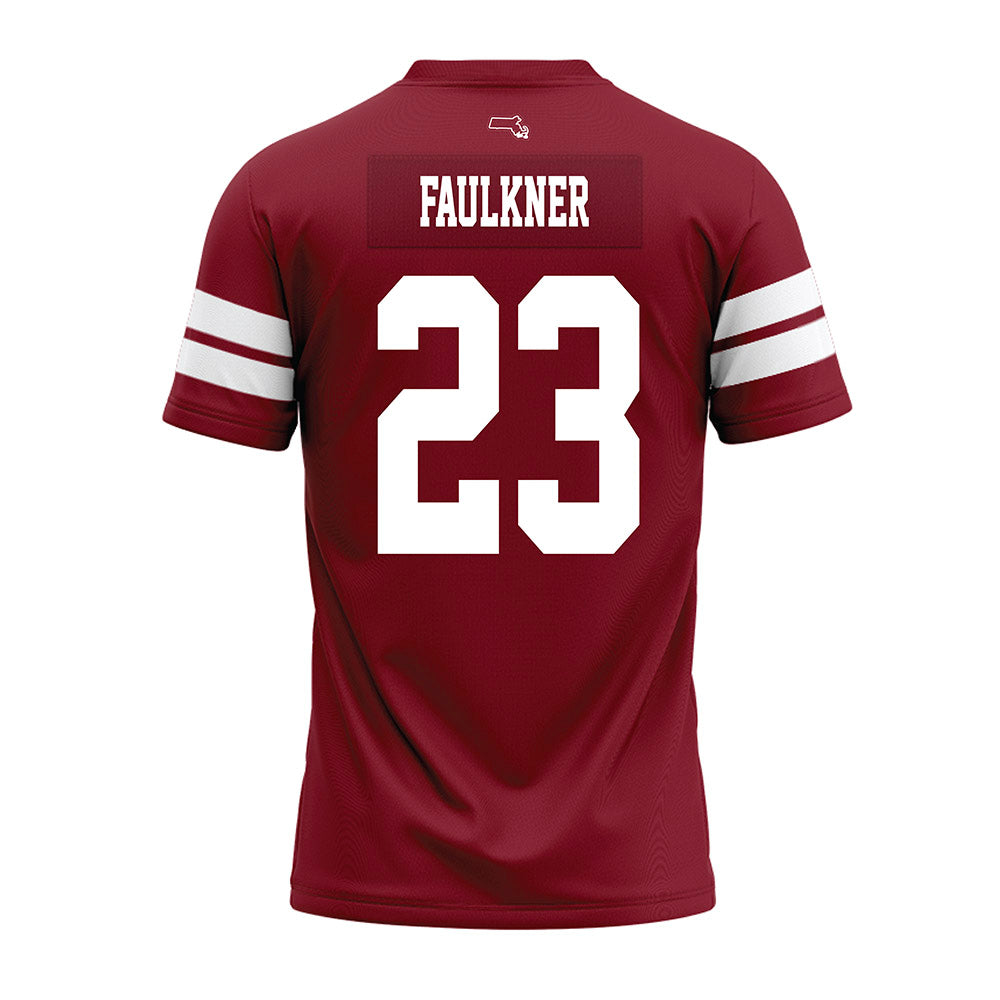 UMass - NCAA Football : Elijah Faulkner - 2026 Burgundy Premium Football Jersey-1