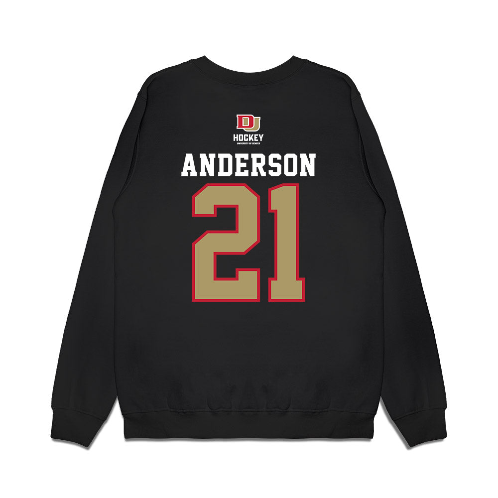 DU - NCAA Men's Ice Hockey : Kent Anderson - NCAA® 2026 National Champions Premium Crewneck Sweatshirt-1