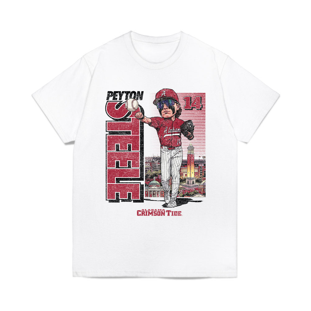 Alabama - NCAA Baseball : Peyton Steele - Caricature Comfort Colors T-Shirt-0