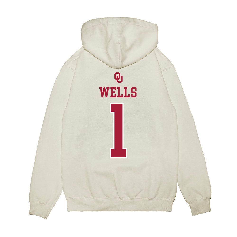 Oklahoma - NCAA Softball : Kendall Wells - Sooners Go Yard! Premium Hooded Sweatshirt-1