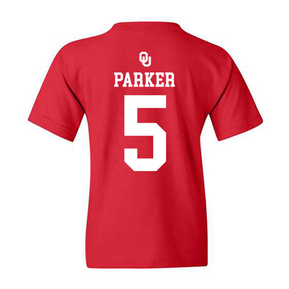Oklahoma - NCAA Softball : Ella Parker - Sooners Go Yard! Youth T-Shirt-1