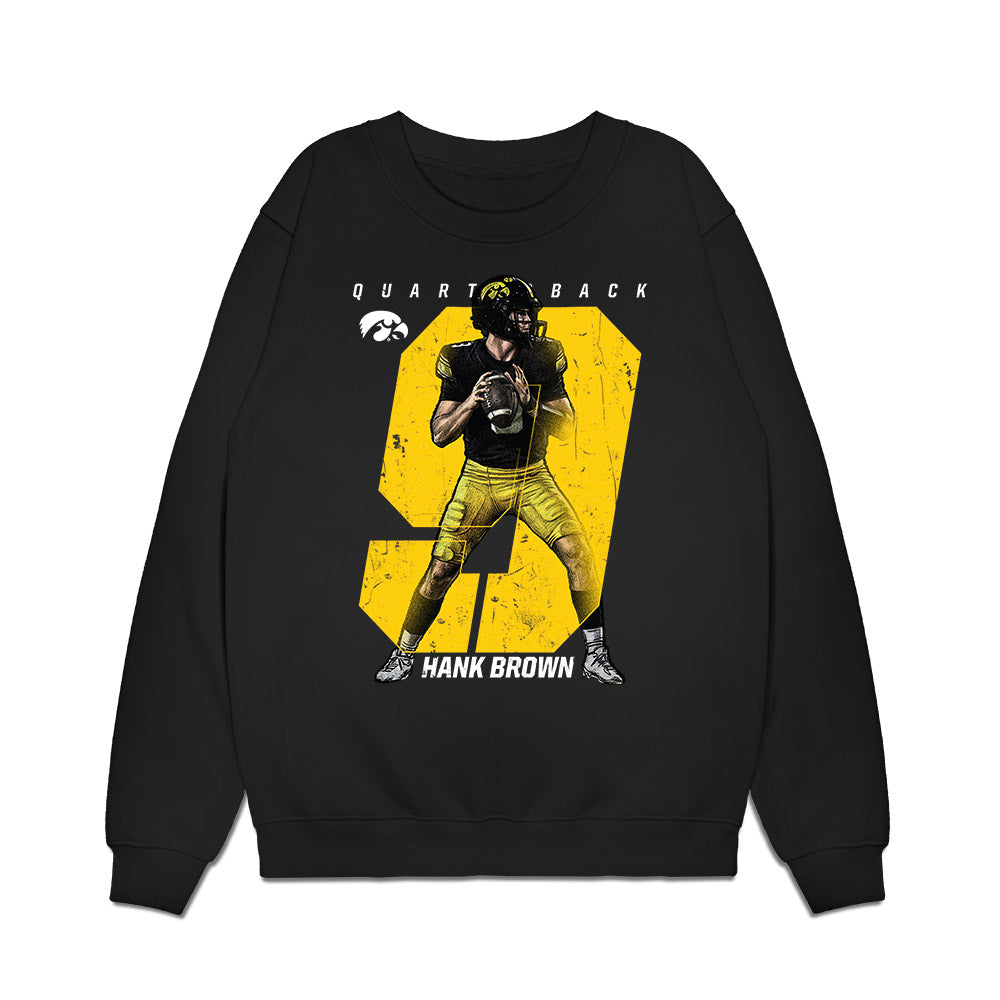 Iowa - NCAA Football : Hank Brown - Collage Premium Crewneck Sweatshirt-0