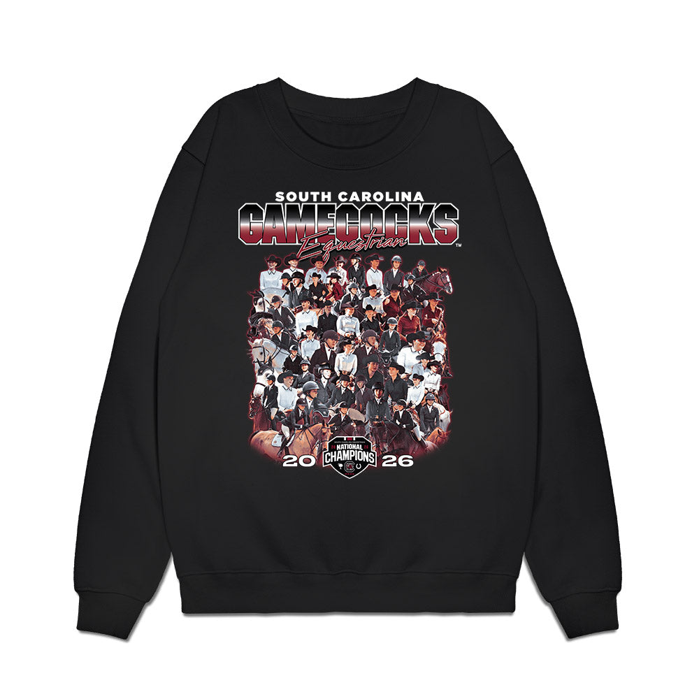 South Carolina - NCAA Equestrian : National Champions Team Collage Premium Crewneck Sweatshirt-0