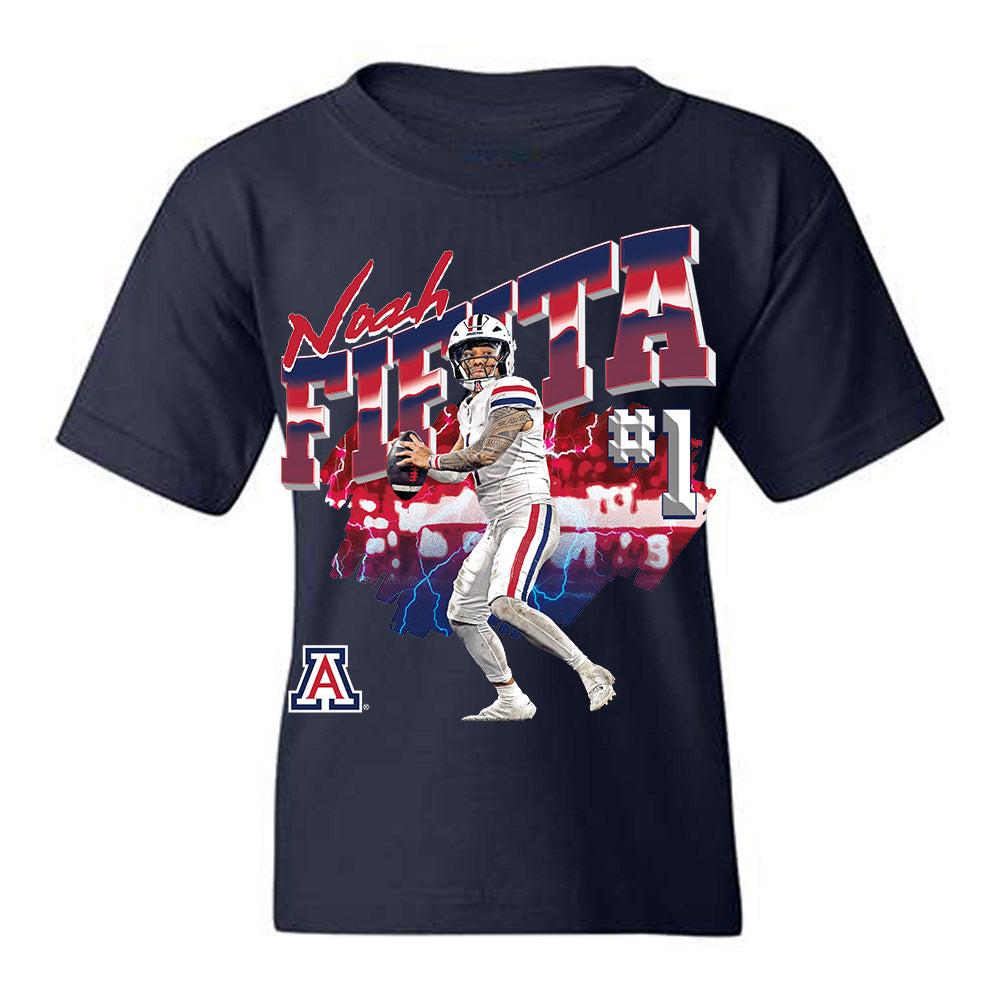 Arizona - NCAA Football : Noah Fifita - Collage Youth T-Shirt-0