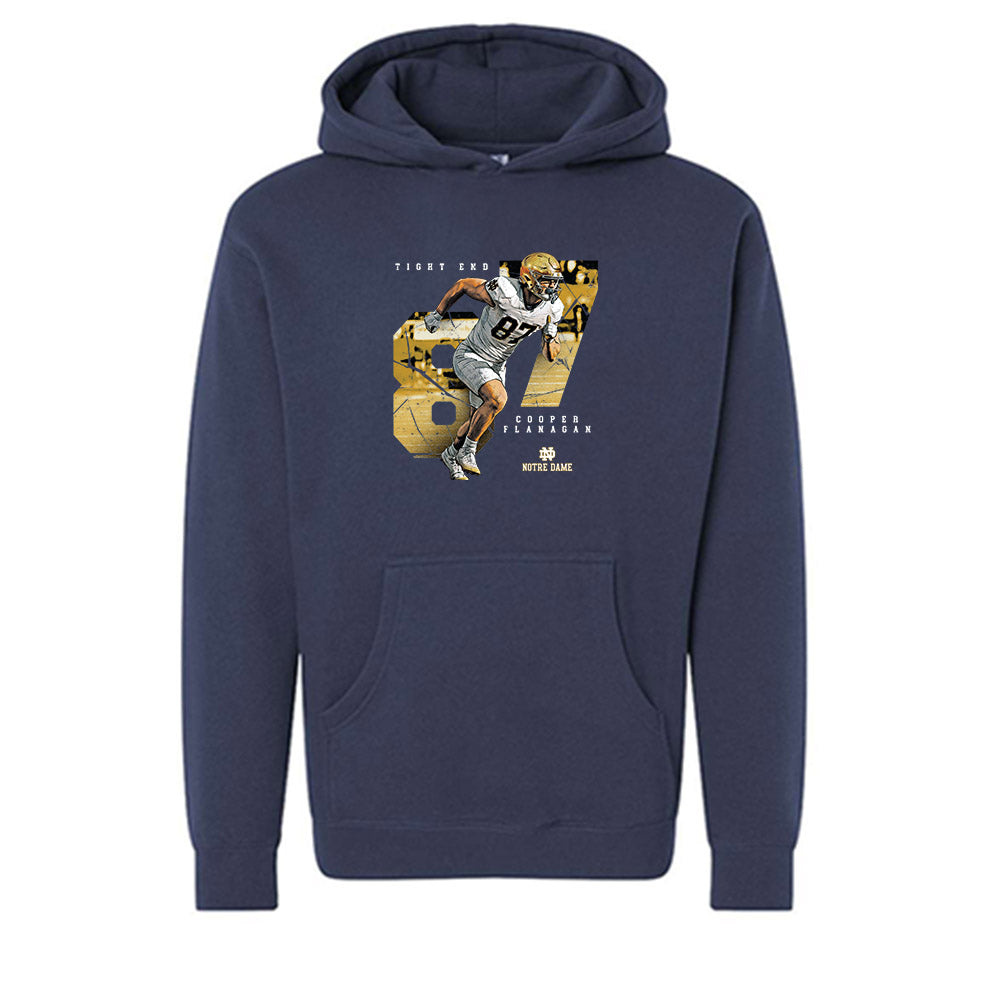 Notre Dame - NCAA Football : Cooper Flanagan - Collage Hooded Pullover Sweatshirt-0