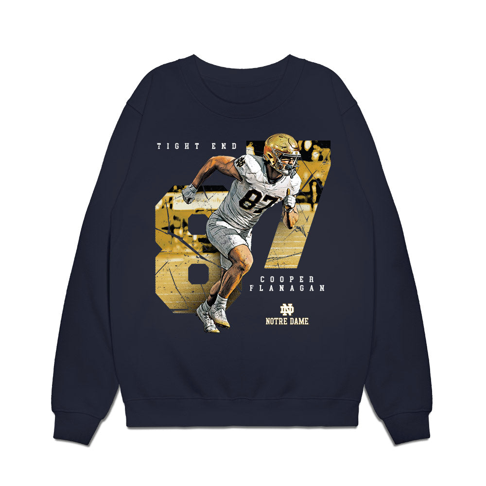 Notre Dame - NCAA Football : Cooper Flanagan - Collage Premium Crewneck Sweatshirt-0
