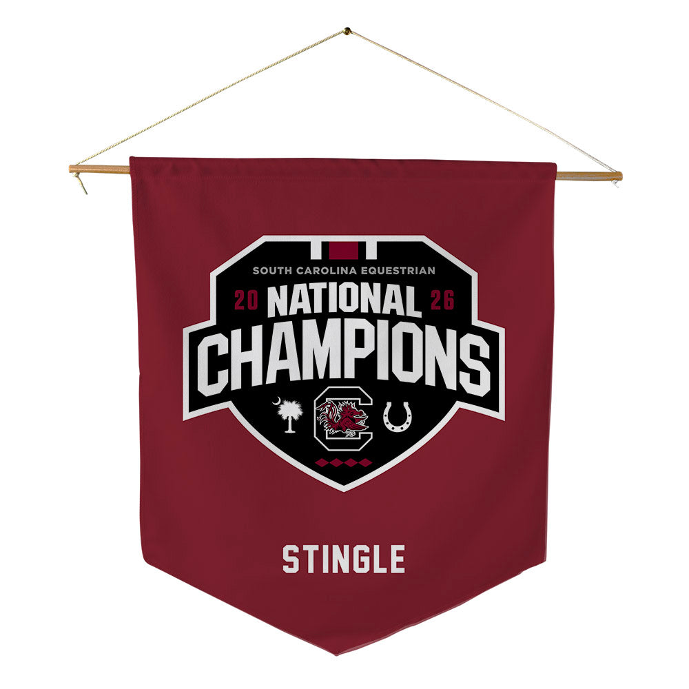 South Carolina - NCAA Equestrian : Gracie Mae Stingle - National Champions Pennant - 18" x 21"-0
