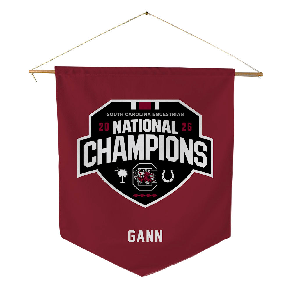 South Carolina - NCAA Equestrian : Mahaley Gann - National Champions Pennant - 18" x 21"-0