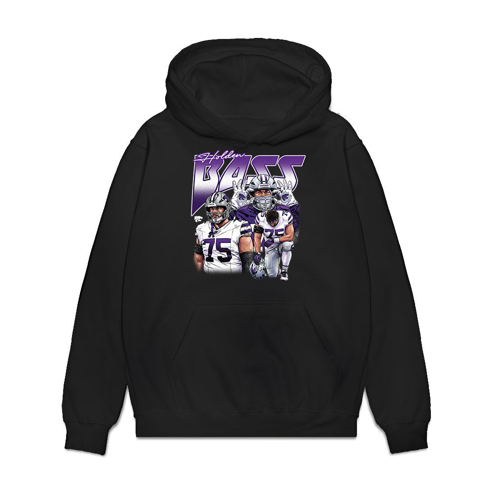 Kansas State - NCAA Football : Holden Bass - Collage Premium Hooded Sweatshirt-0