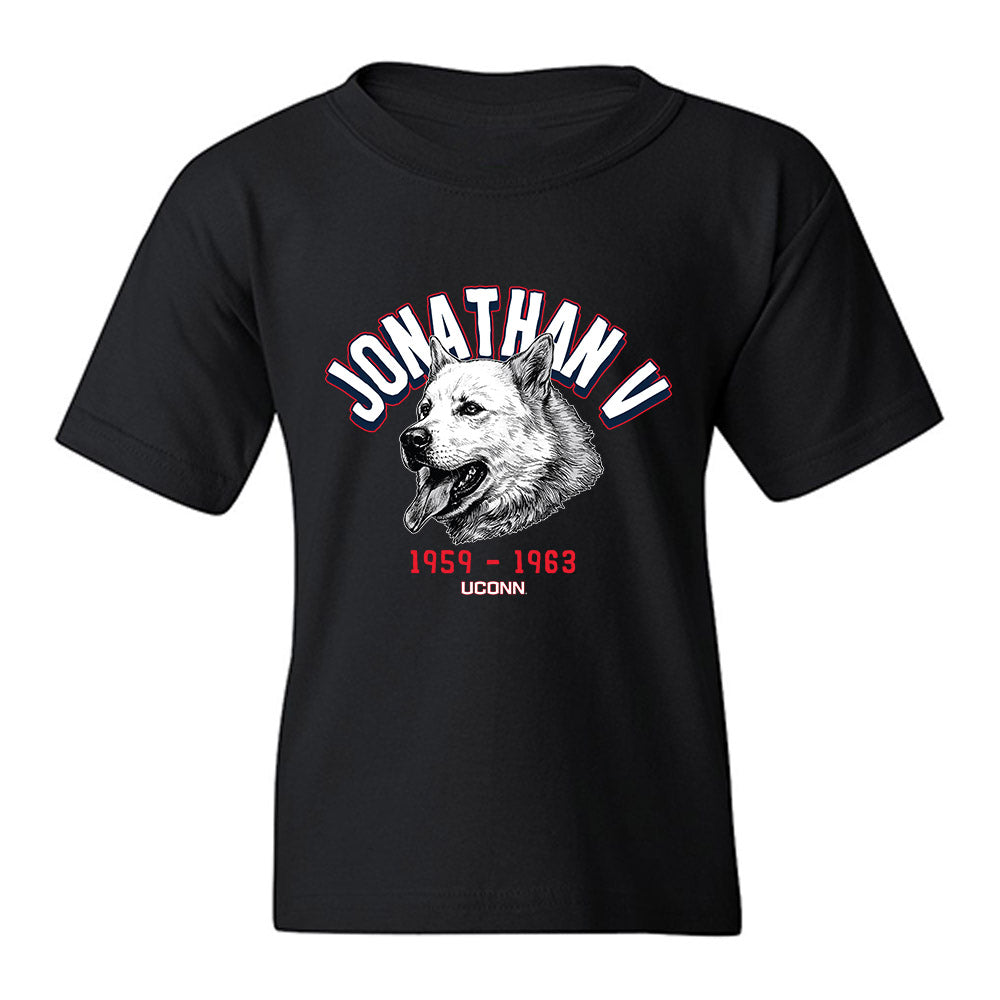 UConn - Huskies Mascot : Jonathan V - Caricature Youth T-Shirt-0