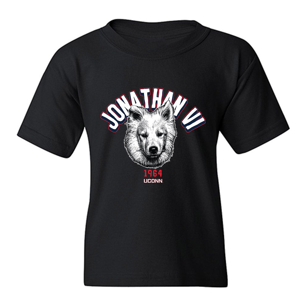 UConn - Huskies Mascot : Jonathan VI - Caricature Youth T-Shirt-0