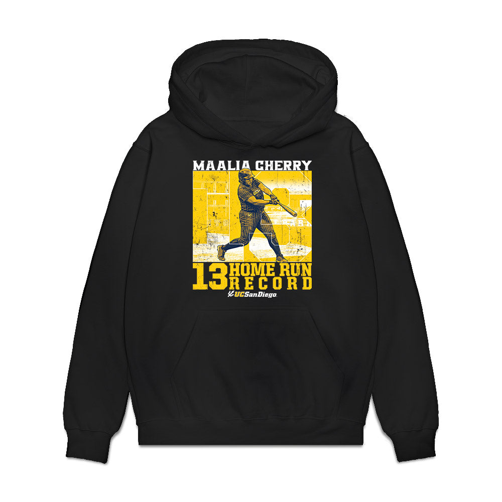 UCSD - NCAA Softball : Maalia Cherry - Premium Hooded Sweatshirt-0