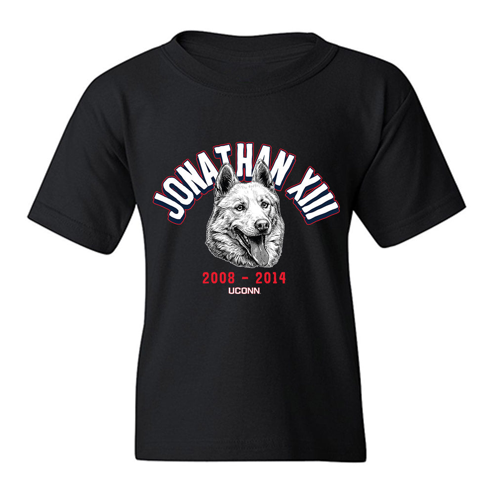 UConn - Huskies Mascot : Jonathan XIII - Caricature Youth T-Shirt-0