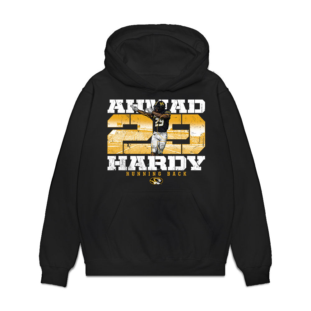 Missouri - NCAA Football : Ahmad Hardy - Collage Premium Hooded Sweatshirt-0