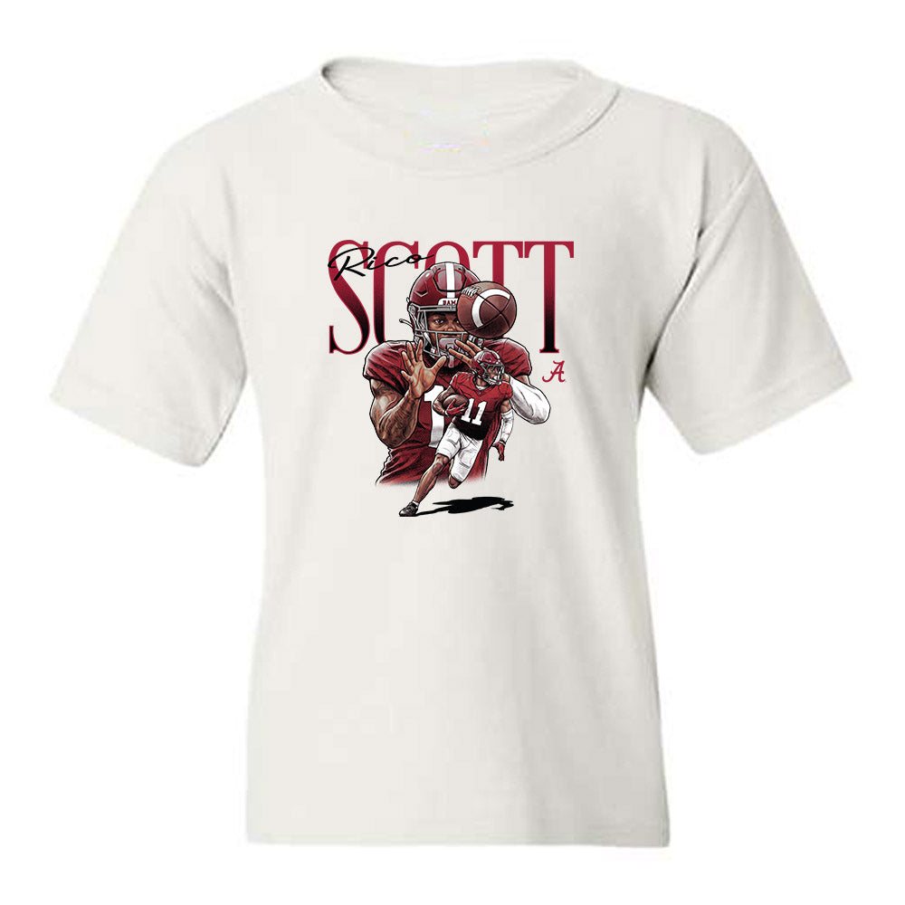Alabama - NCAA Football : Rico Scott - Collage Youth T-Shirt-0