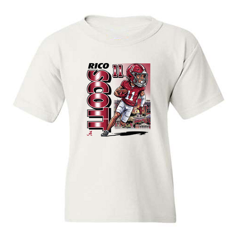 Alabama - NCAA Football : Rico Scott - Caricature Youth T-Shirt-0