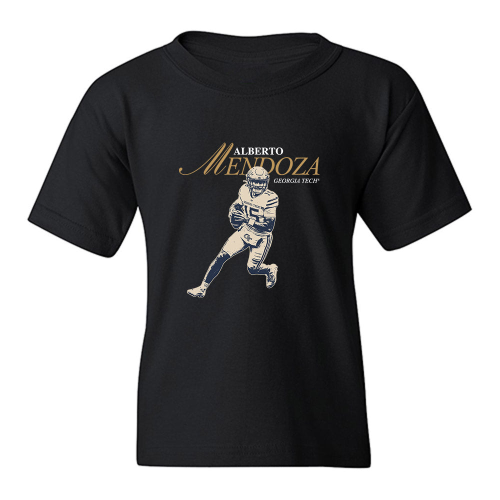 Georgia Tech - NCAA Football : Alberto Mendoza - Graphic Youth T-Shirt-0