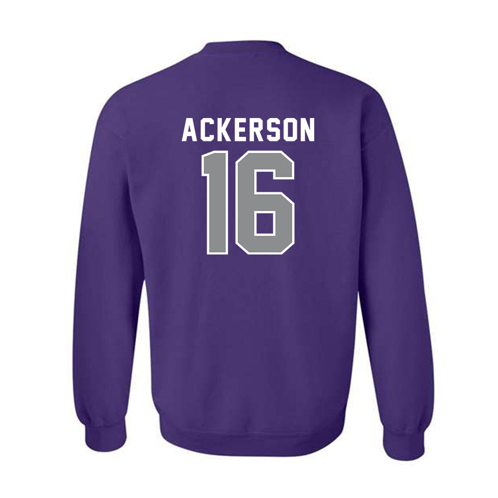 Kansas State - NCAA Football : Dj Ackerson - Wildcat hand sign Crewneck Sweatshirt-1