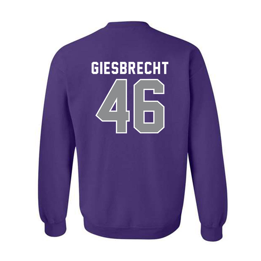 Kansas State - NCAA Baseball : Ethan Giesbrecht - Wildcat hand sign Crewneck Sweatshirt-1
