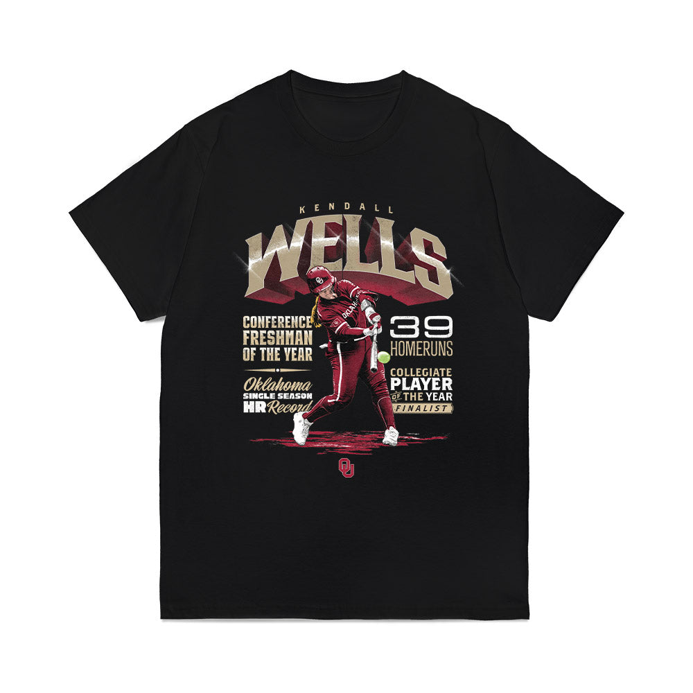 Oklahoma - NCAA Softball : Kendall Wells - Accolade Comfort Colors T-Shirt-0