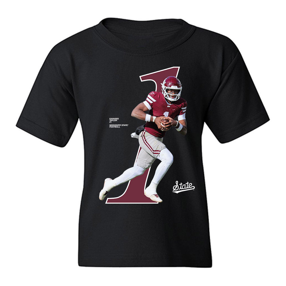 Mississippi State - NCAA Football : KaMario Taylor - Collage Youth T-Shirt-0