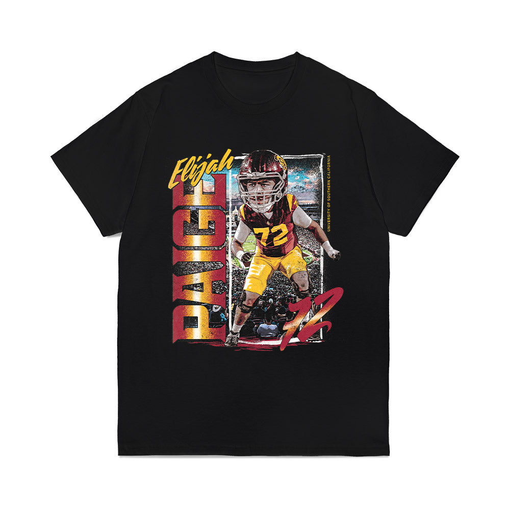 USC - NCAA Football : Elijah Paige - Caricature Comfort Colors T-Shirt-0