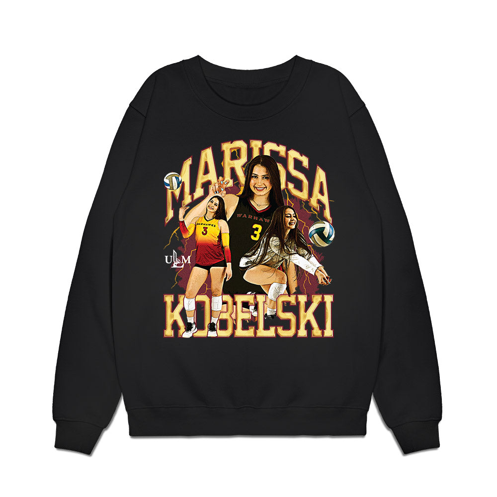ULM - NCAA Women's Volleyball : Marissa Kobelski - Collage Premium Crewneck Sweatshirt-0