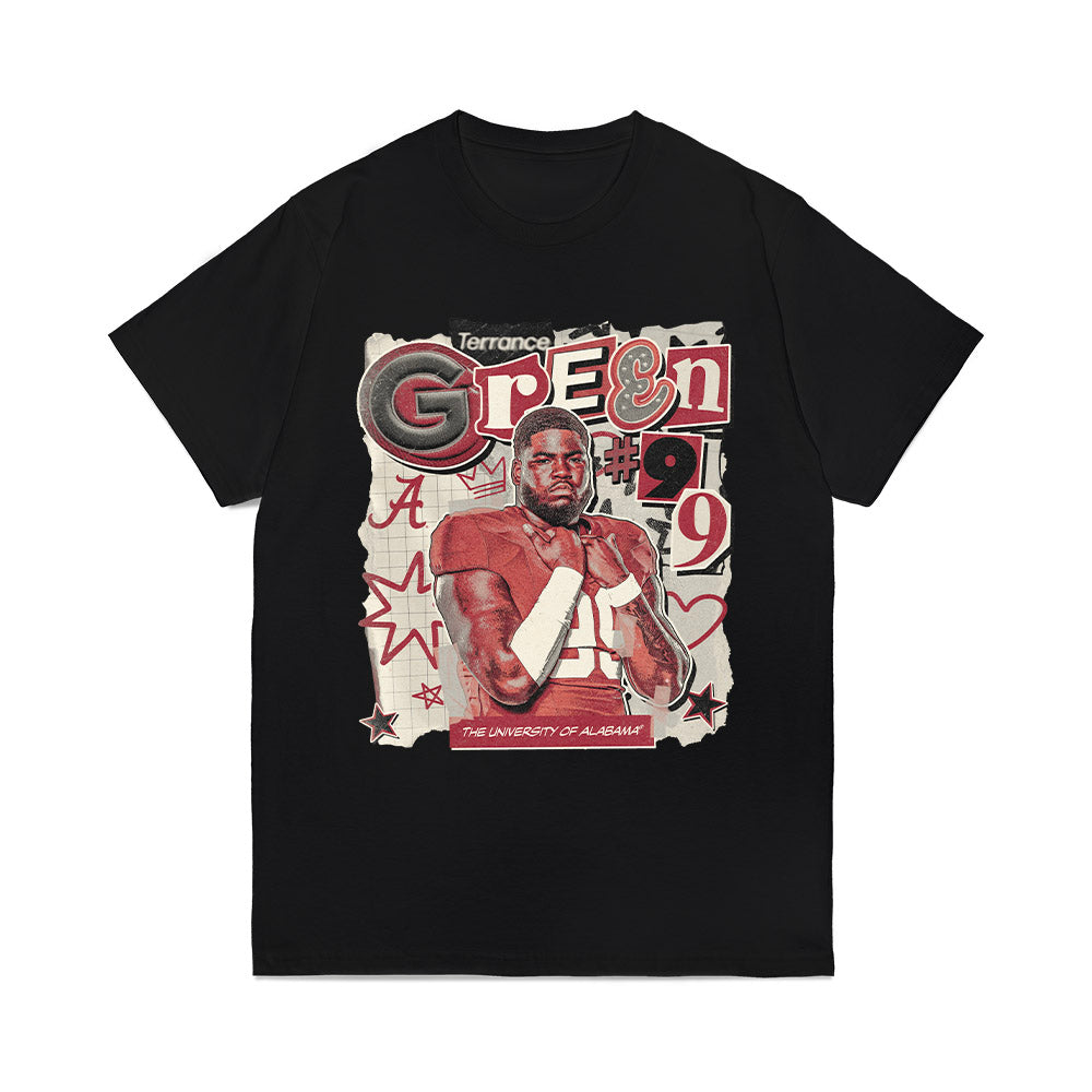 Alabama - NCAA Football : Terrance Green - Collage Comfort Colors T-Shirt-0