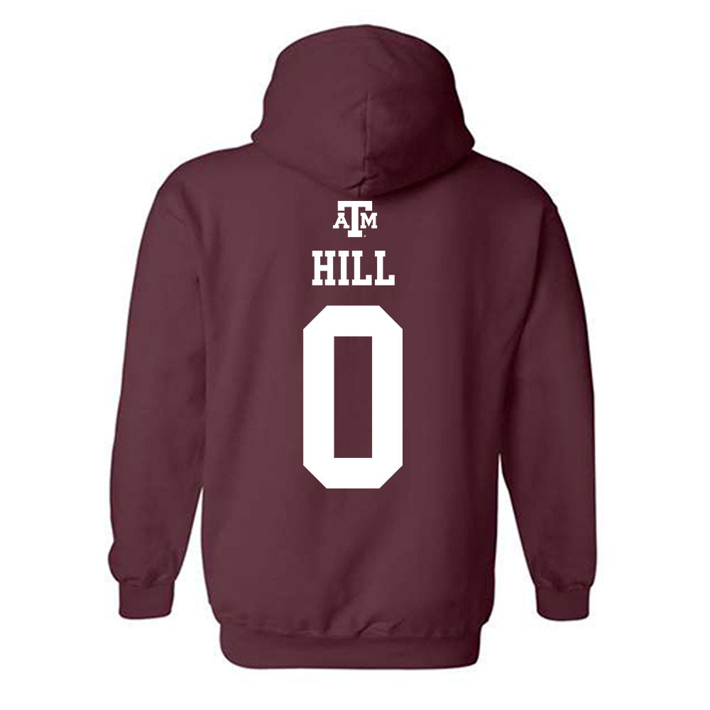 Texas A&M - NCAA Men's Basketball : Marcus Hill - Maroon Out 2026 Hooded Sweatshirt-1