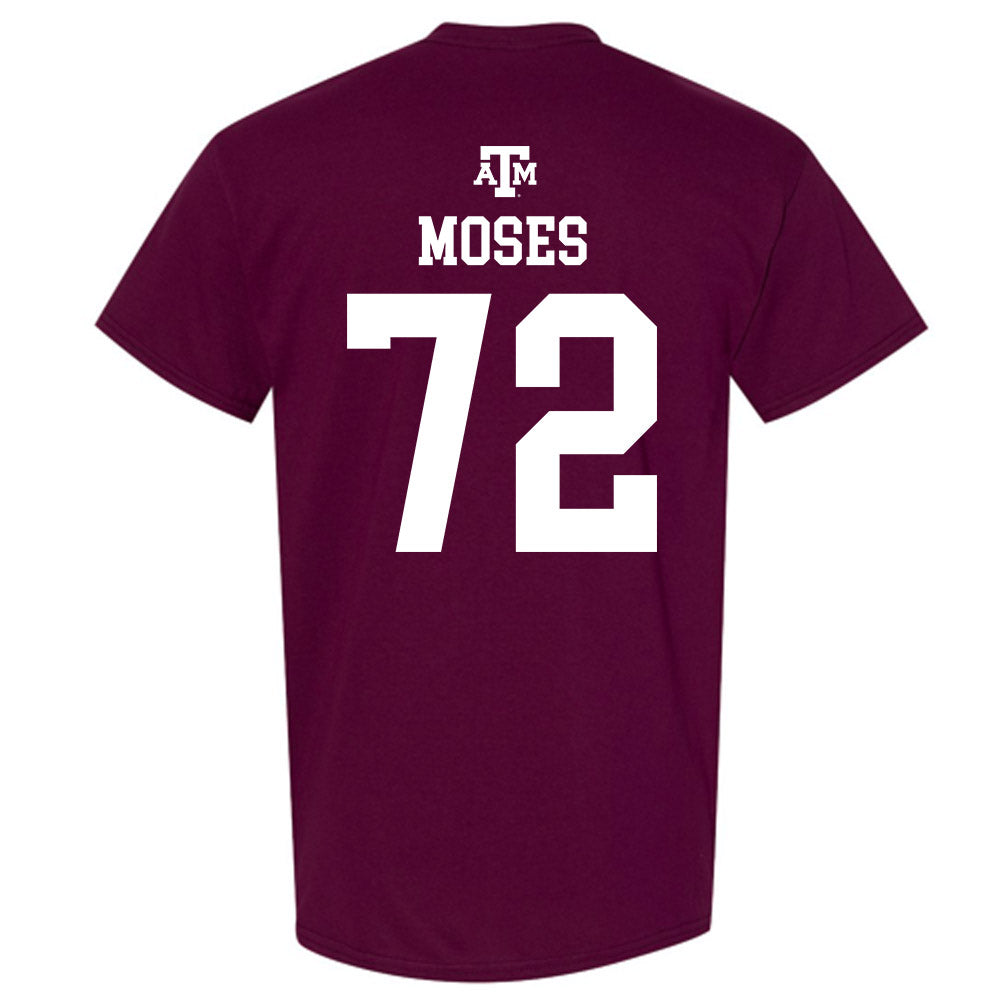 Texas A&M - NCAA Football : Joshua Moses - Maroon Out 2026 T-Shirt-1