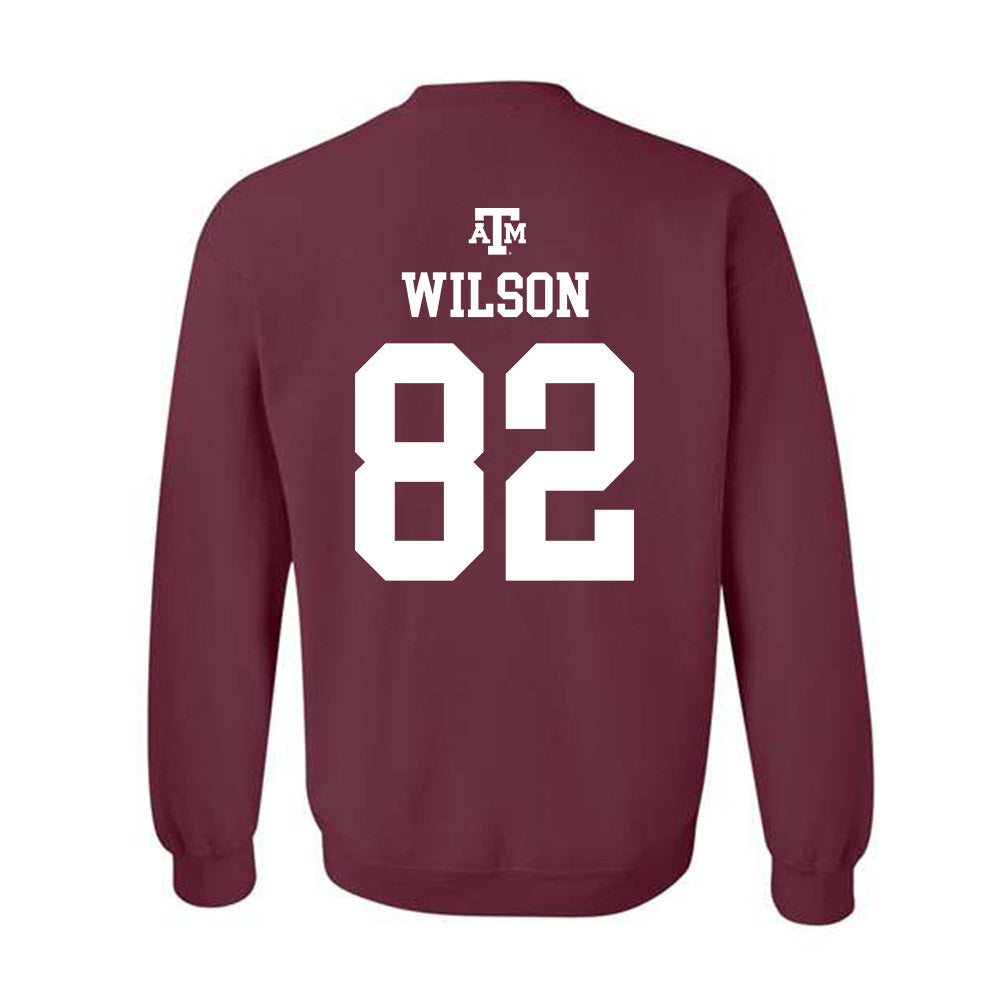 Texas A&M - NCAA Football : Jonah Wilson - Maroon Out 2026 Crewneck Sweatshirt-1
