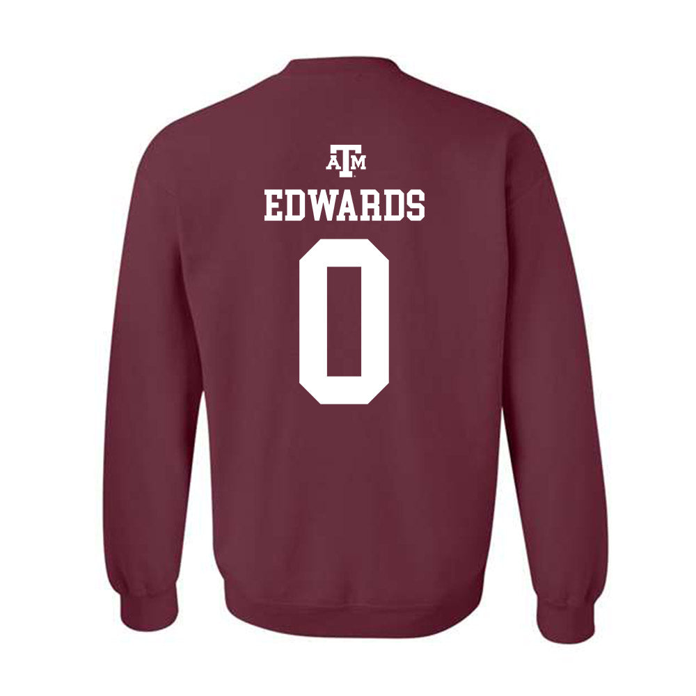 Texas A&M - NCAA Football : Kelwin Edwards - Maroon Out 2026 Crewneck Sweatshirt-1