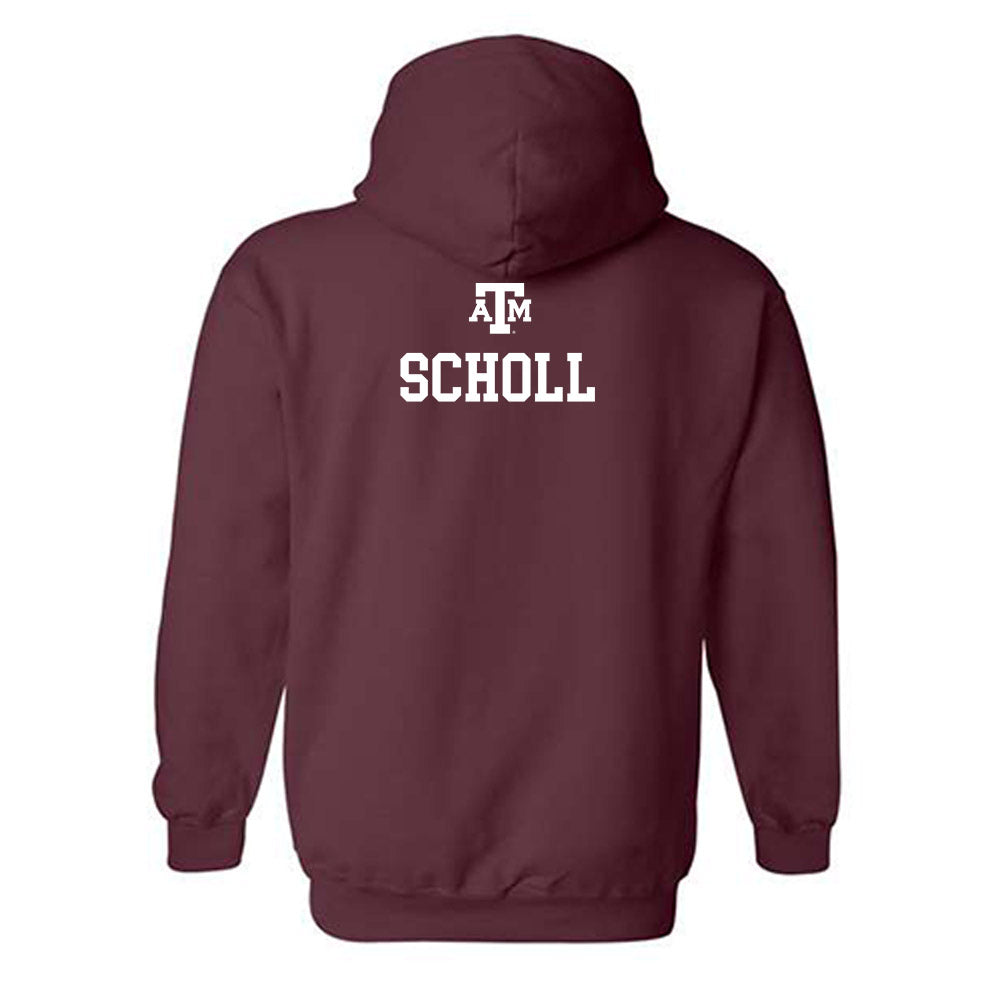 Texas A&M - NCAA Men's Swimming & Diving : Ben Scholl - Maroon Out 2026 Hooded Sweatshirt-1