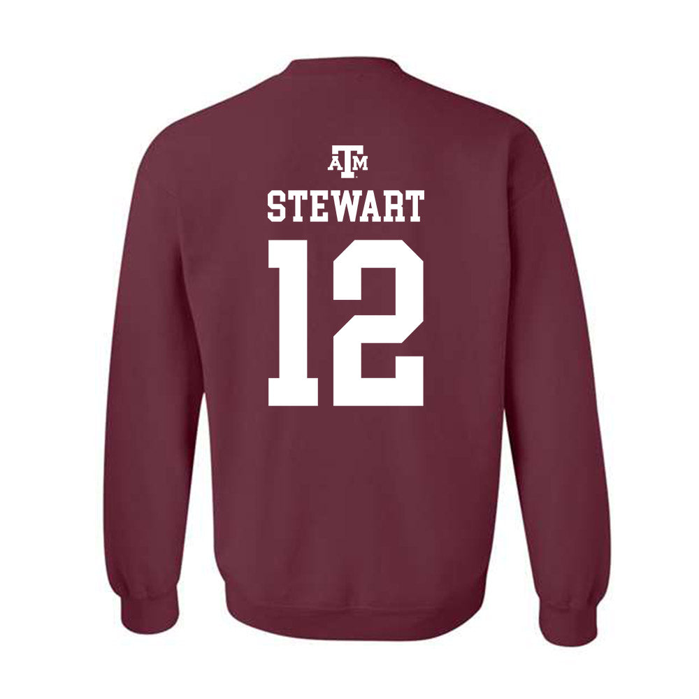 Texas A&M - NCAA Baseball : Joshua Stewart - Maroon Out 2026 Crewneck Sweatshirt-1