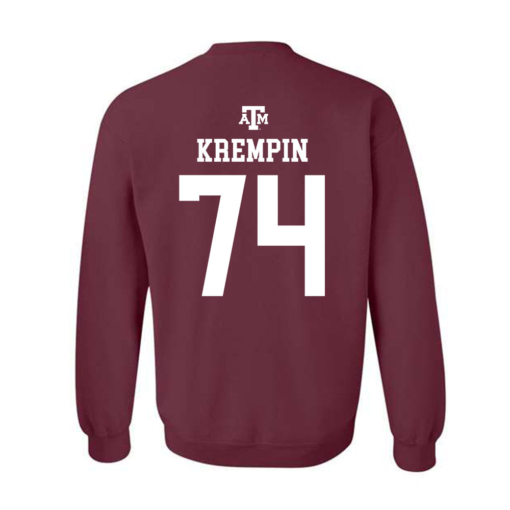Texas A&M - NCAA Football : Zaden Krempin - Maroon Out 2026 Crewneck Sweatshirt-1