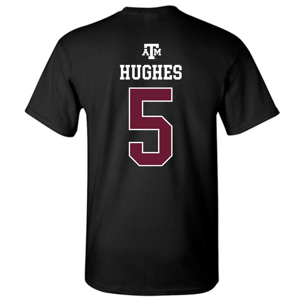 Texas A&M - NCAA Women's Soccer : Blake Hughes - Black Out 2026 T-Shirt-1