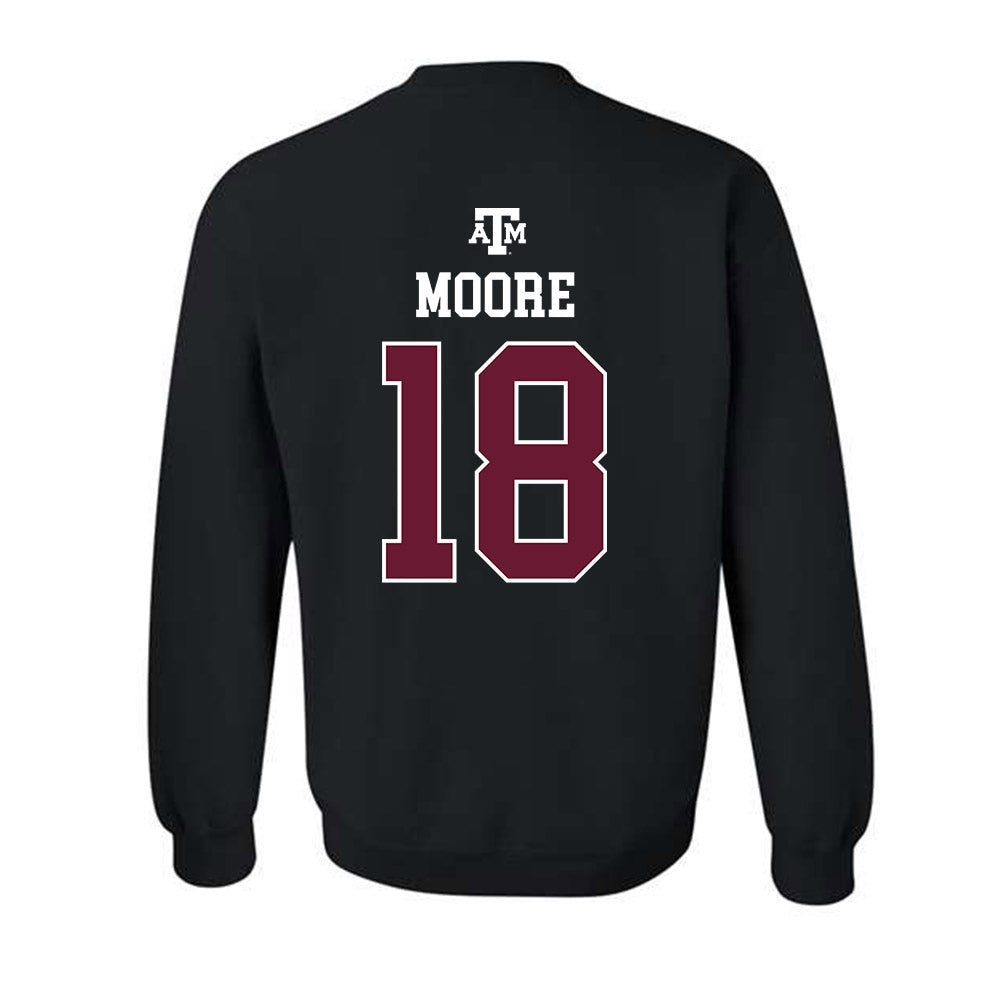 Texas A&M - NCAA Softball : Aubrey Moore - Black Out 2026 Crewneck Sweatshirt-1