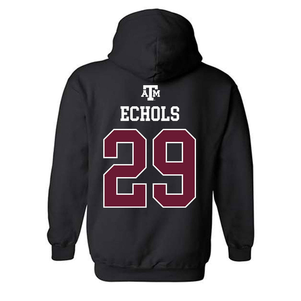 Texas A&M - NCAA Football : Justin Echols - Black Out 2026 Hooded Sweatshirt-1