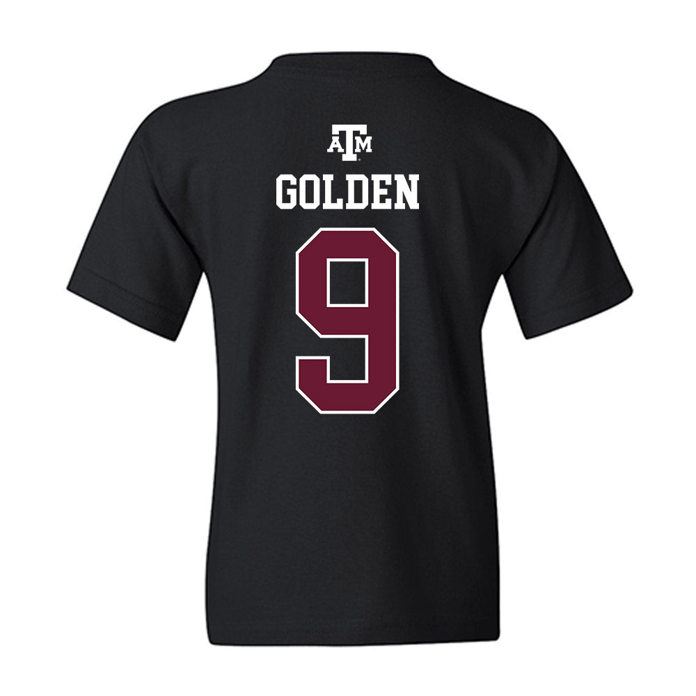Texas A&M - NCAA Softball : Hailey Golden - Black Out 2026 Youth T-Shirt-1